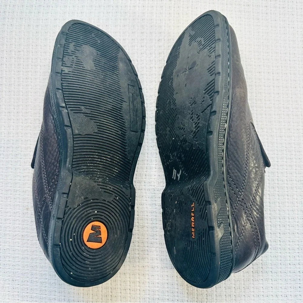 Merrell Shoes Slip On Loafers Mens US 11.5 Brown Leather Comfort Casual Shoes - Picture 7 of 10